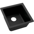 thumbnail image 1 of Elkay ELG1616BK0 Quartz Classic 15-3/4" x 15-3/4" x 7-11/16", Single Bowl Dual Mount Bar Sink, Black Black, 1 of 2