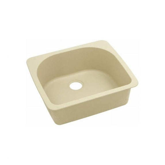 Elkay ELGS2522SD0 Quartz Classic 25" Single Bowl Drop In Kitchen Sink with Rear Center Drain In Sand