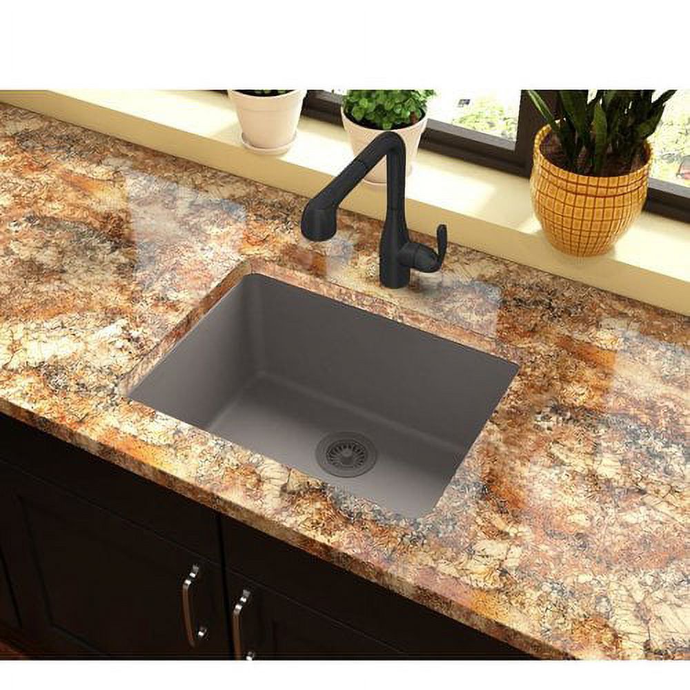 Elkay ELGU2522 Gourmet 25" Single Basin Granite Composite Kitchen Sink For Undermount - image 1 of 7