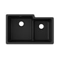 thumbnail image 1 of Elkay ELGULBO3322BK0 Quartz Classic 33" x 20-1/2" x 9-1/2", Offset 60/40 Double Bowl Undermount Sink with Aqua Divide, Black, 1 of 7
