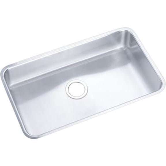 Elkay ELUH2816 Lustertone Stainless Steel 30-1/2" x 18-1/2" x 7-1/2", 1-Bowl Undermount Kitchen Sink