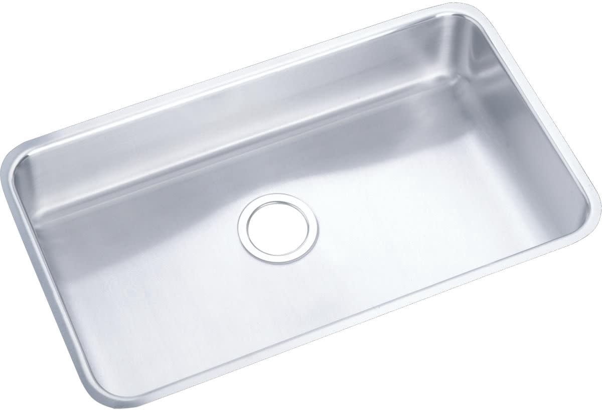 Elkay ELUH2816 Lustertone Stainless Steel 30-1/2" x 18-1/2" x 7-1/2", 1-Bowl Undermount Kitchen Sink