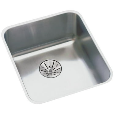 Elkay ELUHAD111655PD Lustertone 14 x 18-1/2 x 5-3/8" Undermount ADA Kitchen Sink, Perfect Drain