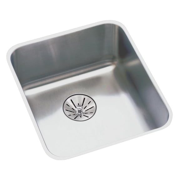 Elkay ELUHAD161655PD Lustertone 18-1/2 x 18-1/2 x 5-3/8" Undermount ADA Kitchen Sink, Perfect Drain