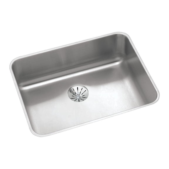 Elkay ELUHAD211550PD Lustertone 23-1/2 x 18-1/4 x 4-7/8" Undermount ADA Kitchen Sink, Perfect Drain