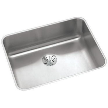 Elkay ELUHAD211550PD Lustertone 23-1/2 x 18-1/4 x 4-7/8" Undermount ADA Kitchen Sink, Perfect Drain