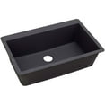 thumbnail image 1 of Elkay ELXR13322CA0 Quartz Luxe 33" x 20-7/8" x 9-7/16" Single Bowl Top Mount Sink, Caviar, 1 of 7
