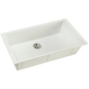 Elkay ELXRUP3620RT0 Elkay Quartz Luxe 35-7/8" x 19" x 9" Single Bowl Undermount Kitchen Sink with Perfect Drain, Ricotta