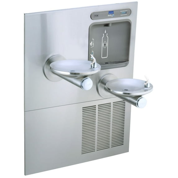 Elkay EZH2O Stainless Steel Bi-Level Bottle Filling Station, Commercial, Wall Mount, Water Cooler