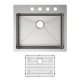 thumbnail image 1 of Elkay ECTSRAD25226TBG4 Crosstown 18 Gauge Stainless Steel 25" x 22" x 6", 4-Hole Single Bowl Dual Mount ADA Sink Kit, 1 of 9