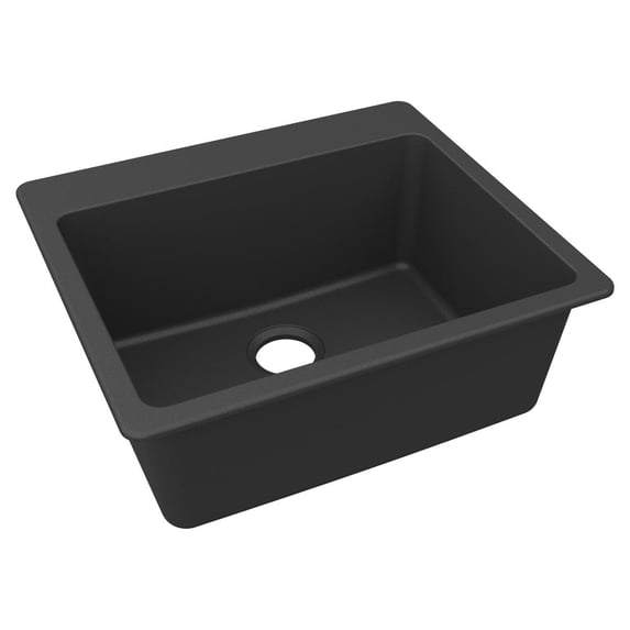 Elkay ELG2522MB0 Quartz Classic 25" Drop In Single Basin Quartz Composite Kitchen Sink -