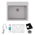 thumbnail image 1 of Elkay ELG2522GS0FLC Quartz Classic 25" Drop-In Single Basin Quartz Kitchen Sink - Grey, 1 of 7