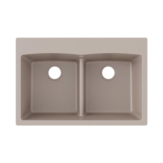 Elkay Elgdlb3322 Quartz Classic 33" Drop In Double Basin Quartz Composite Kitchen Sink -