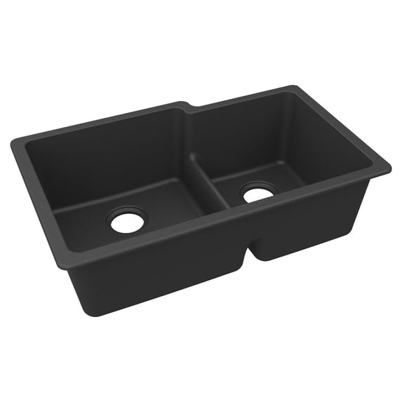 Elkay ELGULBO3322MB0 Quartz Classic 33" Undermount Double Basin Quartz Composite Kitchen
