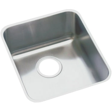 Elkay Eluh1316 Lustertone 16" Undermount Single Basin Stainless Steel Kitchen Sink -