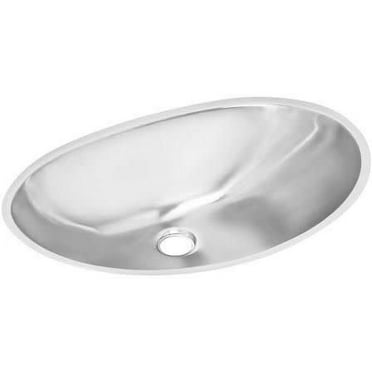 Elkay Eluh1811 Asana 19-1/2" Oval Stainless Steel Undermount Bathroom Sink - Stainless