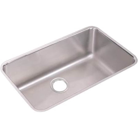 Lustertone Undermount Stainless Steel 30.5x18.5x10 0-Hole Single Bowl Kitchen Sink in Satin