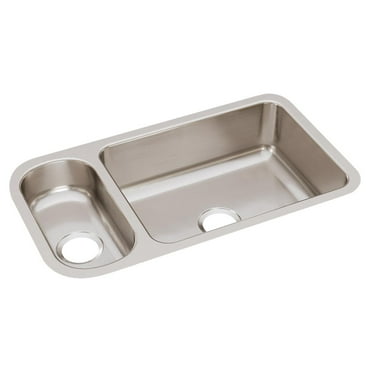 Elkay Eluh3219 Lustertone 32-1/4" Undermount Double Basin Stainless Steel Kitchen Sink -