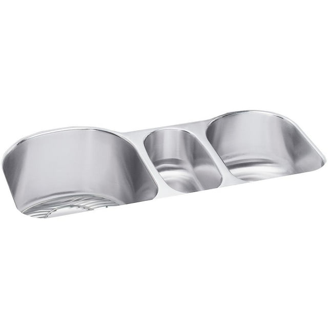 Elkay Eluh3920dbg Harmony 39-1/2" Triple Basin Stainless Steel Kitchen Sink For Undermount