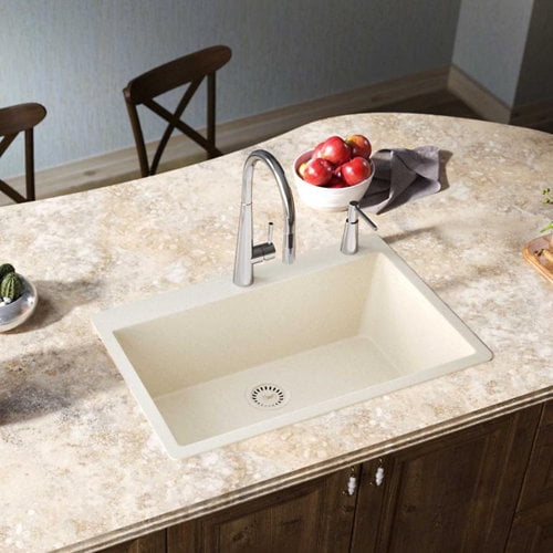 Elkay Elxr13322 Quartz Luxe 33" Drop In Single Basin Quartz Composite Kitchen Sink -