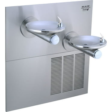 Elkay Erpbgrnm28k Swirlflo 38-1/2" Wall Mounted Bi-Level Drinking Station - Stainless