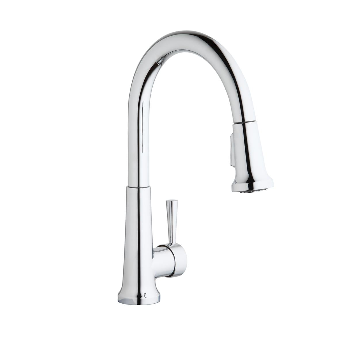 Single Chrome Only Handle Hole Faucet Kitchen Everyday Lever Forward Deck with Spray Pull-down Elkay Mount
