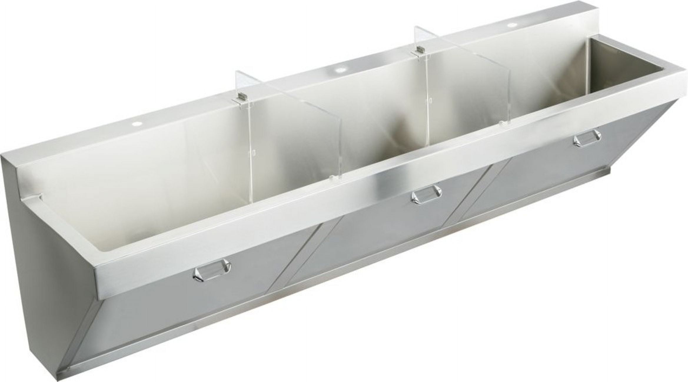 Elkay Ewsf390263 90" Triple Basin Wall Mounted Stainless Steel Utility