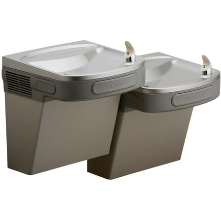 Elkay Versatile Cooler Wall Mount Bi-Level ADA Non-Filtered, Non-Refrigerated Light Gray Granite