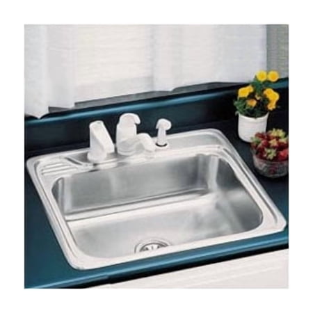 Elkay Gourmet 25'' L x 22'' W x 7.5'' Top Mount Kitchen Sink