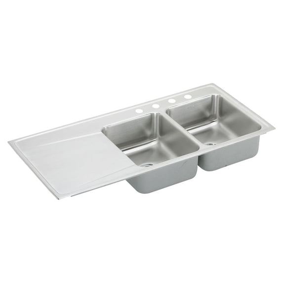 Elkay ILR4822R4 Lustertone Stainless Steel Double Bowl Sink