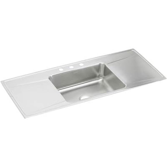 Elkay, ILR5422DD2 , 18 Gauge Stainless Steel 54" x 22" x 7.625" Single Bowl Drop-in Kitchen Sink, Sinks
