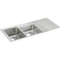 thumbnail image 1 of Elkay ILGR5422L1 Elkay Lustertone Stainless Steel 54" x 22" x 10", Offset Double Bowl Top Mount Sink with Drainboard, 1 of 7