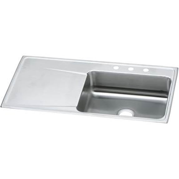 43X22 3H 1B SINK W/ LH D/BOARD SS
