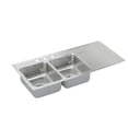 thumbnail image 1 of Elkay Lustertone Stainless Steel 48" x 22" x 7-5/8", Equal Double Bowl Top Mount Sink with Drainboar, 1 of 7