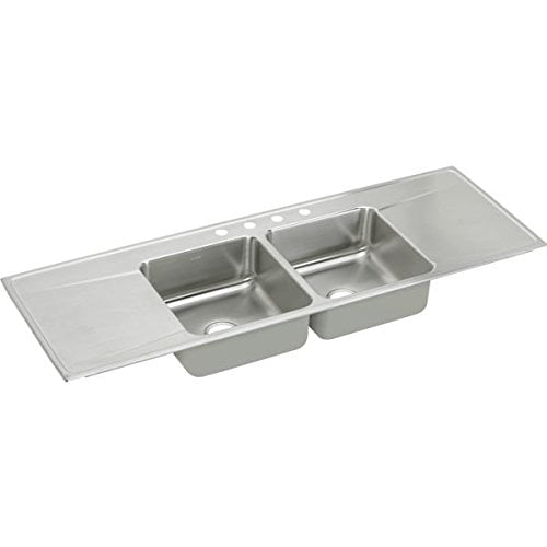 Elkay ILR6622DD2 Lustertone Double Bowl Drop-In Kitchen Rectangular Sink