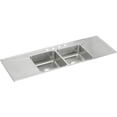 thumbnail image 1 of Elkay Lustertone Classic Stainless Steel 66 x 22 x 7-5/8, Equal Double Bowl Drop-in Sink with Drainboard - ILR6622DD3, 1 of 7