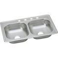 thumbnail image 1 of Elkay K233225 Kingsford Stainless Steel Double Bowl Top Mount Sink with 5 Faucet Holes, Satin, 1 of 1