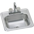 thumbnail image 1 of Elkay KP211515C Dayton Stainless Steel 15" x 15" x 5-3/16" Single Bowl Top Mount Bar Sink with Faucet Kit, 1 of 2