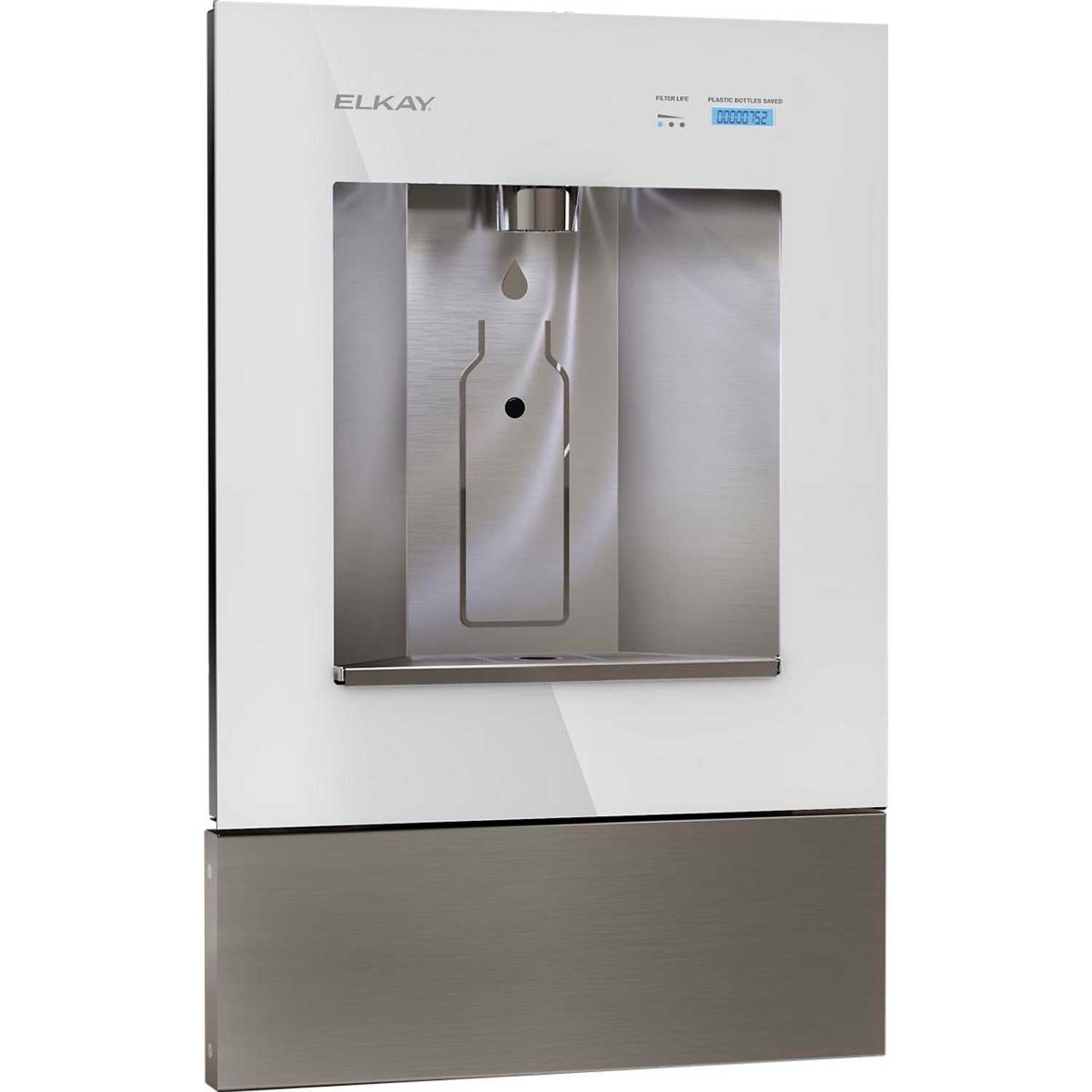 Aspen White Built-in Filtered Water Dispenser with Stainless Steel Front