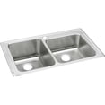 thumbnail image 1 of SS 37x22x10 Dbl Bowl Drop-in Sink, 1 of 7