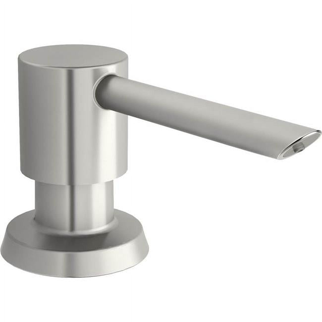 Lustrous Steel Deck Mount Soap and Lotion Dispenser