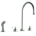 thumbnail image 1 of Elkay LK801GN08L2 Elkay 8" Centerset with Concealed Deck Faucet with 8" Gooseneck Spout 2" Lever Handles with Side Spray Chrome, 1 of 3