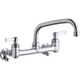 thumbnail image 1 of Elkay LK940AT08L2H Elkay Foodservice 8" Centerset Wall Mount Faucet with 8" Arc Tube Spout 2" Lever Handles 1/2in Offset Inlets Chrome, 1 of 3