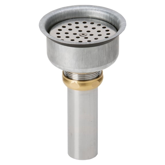 Elkay LKPDVR18B Elkay Perfect Drain Chrome Plated Brass Body, Vandal-resistant Strainer and LKADOS Tailpiece