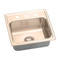 thumbnail image 1 of Elkay LR19183-CU Lustertone CuVerro Antimicrobial Copper Single Bowl Top Mount Sink with 3 Faucet Holes, 1 of 5