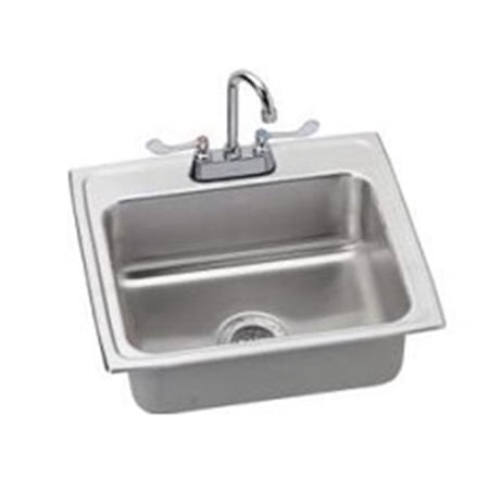 Elkay LR22221 18 Gauge Stainless Steel 22 x 22 x 7.625 in. Single Bowl Top Mount Kitchen Sink