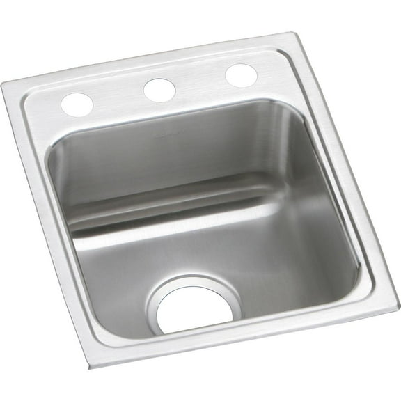 Elkay LRAD1517553 Elkay Lustertone Stainless Steel 15" x 17-1/2" x 5-1/2", Single Bowl Top Mount ADA Sink