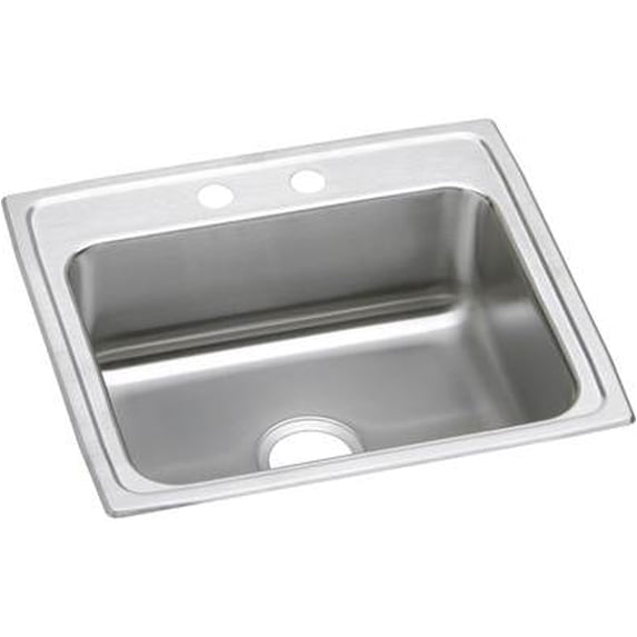 Elkay LRAD2219654 Lustertone Classic Stainless Steel 22" x 19-1/2" x 6-1/2", Single Bowl Drop-in ADA Sink