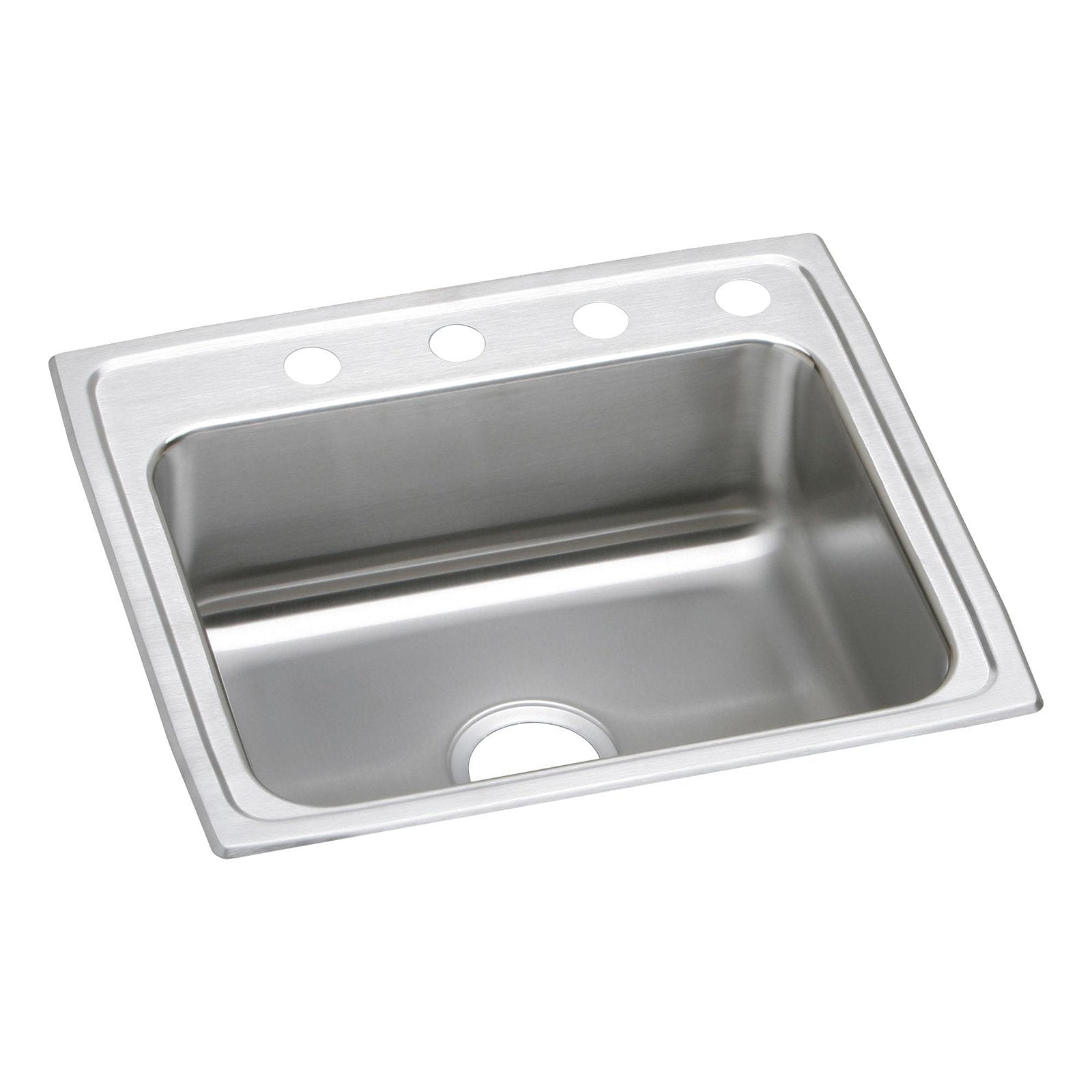 Lustertone Stainless Steel Single Bowl Drop-In Kitchen Sink