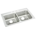 thumbnail image 1 of Elkay LRAD3322654 Elkay Lustertone Stainless Steel 33" x 22" x 6-1/2", Equal Double Bowl Top Mount ADA Sink, 1 of 2